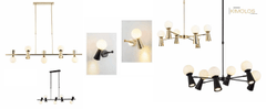 ACA  Nástěnné svítidlo KIMOLOS Gold, 1xG9 + 1xGU10, IP20
