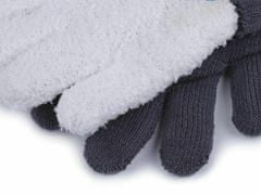 Kraftika 1pár 10 modrošedá dětské pletené rukavice zateplené