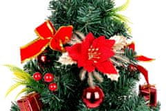 MAGIC HOME Stromeček Vánoce, ozdobený, červený, 40 cm