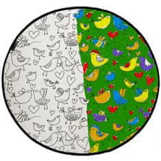 Můj koberec Koberec Omalovánky – Kissing birds Kruh Ø 130 cm