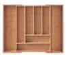 Vložka/organizér do zásuvky, Rozšiřitelná vložka do zásuvky, Bambus, 52/31,5 x 43 x 5cm, Ks-2547