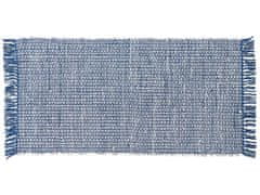 Beliani Modrý bavlněný koberec 80x150 cm BESNI