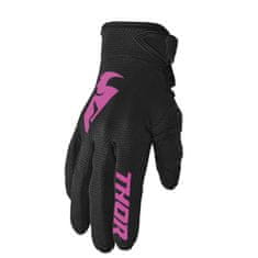 THOR rukavice SECTOR dámské černo-růžové XL