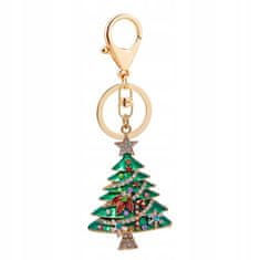 Pinets® Přívěsek na klíče zelený vánoční stromek s kubickou zirkonií