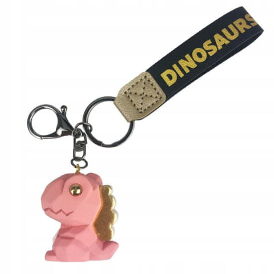 Pinets® Přívěsek na klíče růžový dinosaurus