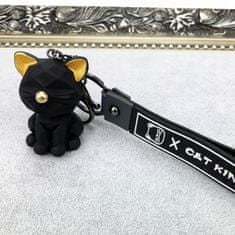 Pinets® Přívěsek na klíče černé kotě