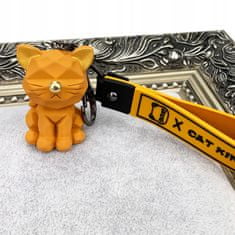 Pinets® Přívěsek na klíče oranžové kotě