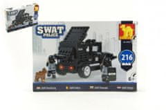 Dromader Stavebnice SWAT Policie Auto 216ks v krabici 32x21x5cm