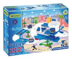 Wader Garáž+dráha Kid Cars 3D Policie plast 3,8m v krabici 59x40x15cm 12m+ Wader