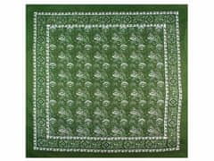 Kraftika 1ks zelená smrková bavlněný šátek kašmírový vzor 70x70cm