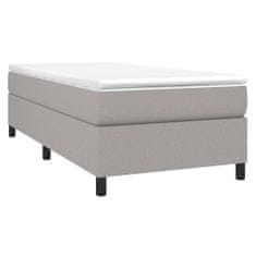 Petromila Box spring postel s matrací světle šedý 100 x 200 cm textil