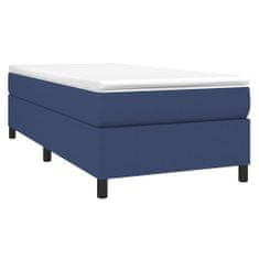 Petromila Box spring postel s matrací modrá 90x190 cm textil