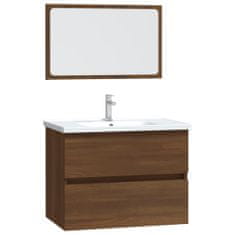 Greatstore 2dílný set koupelnového nábytku hnědý dub kompozitní dřevo