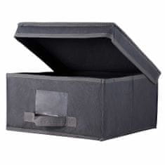 EDANTI Skládací úložná krabice Organizér Do Skříní Na Oblečení Doplňky Prádlo 31x28x15,5 cm - šedá
