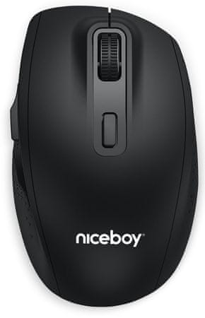 Bezdrátová optická myš Niceboy Office M30 BT maximální citlivost 3200 DPI optický senzor kancelář