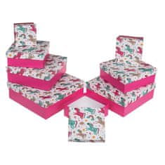 MojeParty Unicorn party - Set dárkových boxů Jednorožci 22,5 x 22,5 x 8 cm 8 ks
