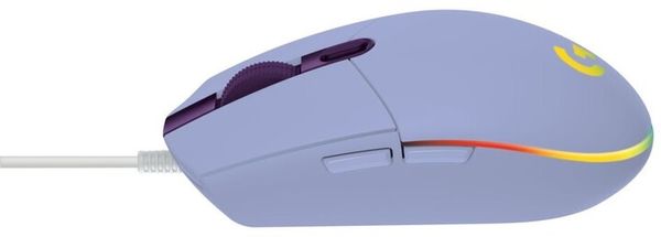 Štýlová drôtová optická myš Logitech G203 Lightsync, fialová (910-005853) ultra ľahká tichá RGB
