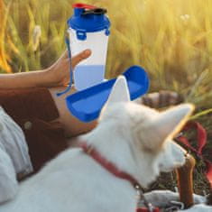 nobleza Cestovní láhev pro psy a kočky na vodu a krmivo 500 ml – modrý