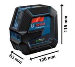 Bosch Cross laser gcl 2-50 g zelená+bt 150+rm 10
