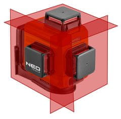 NEO Červený 3D laser, magnetický držák, nabíječka, pouzdro na přenášení