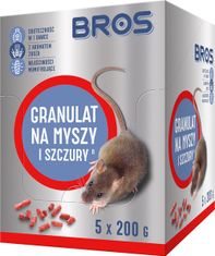 BROS Pelety pro myši a potkany 1kg - 5 sáčků po 200g