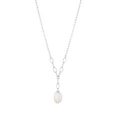 Preciosa Něžný stříbrný náhrdelník s pravou perlou Pearl Heart 5356 01