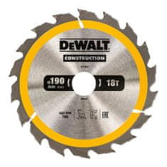 DeWalt Kotoučová pila na dřevo 190/30 mm, 18 zubů