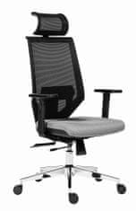 Antares Kancelářská židle Edge NET černá / šedý podsedák