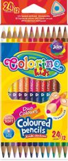Colorino Pastelky trojhranné oboustranné 24 barev (12 ks) Kids