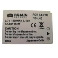 BRAUN Braun akumulátor SANYO DB-L40, 1200mAh