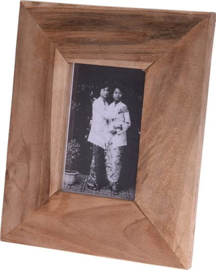 H & L Dřevěný fotorámeček 27,5x22cm, teakové dřevo