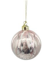 H & L Vánoční ozdoba koule lesklá 8cm, světlerůžová 
