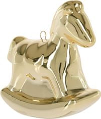 H & L Houpací koník 6cm, zlatý, dekorace 