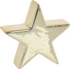 H & L Hvězda 9cm, zlatá, dekorace 