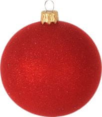 H & L Vánoční ozdoba koule matná 6cm, červená 