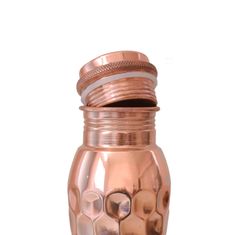 Forrest & Love Měděná lahev zaoblená s diamantovým ornamentem 600 ml