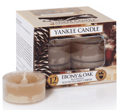 Yankee Candle EBONY & OAK čajové svíčky 12ks