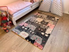 Vopi Dětský kusový koberec KiddoA1079 pink, 2.30 x 1.60