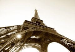 AG Design Eiffelova věž v černobílé barvě, fototapeta, 360x254 cm