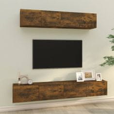 Vidaxl 4dílný set TV skříněk kouřový dub kompozitní dřevo