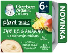 Gerber Organic 100% rostlinný dezert jablko a ananas s kokosovým mlékem 24 x 90 g