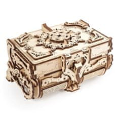 InnoVibe Ugears 3D dřevěné mechanické puzzle Starožitná šperkovnice