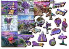 InnoVibe Wooden City Dřevěné puzzle Levandulová Francie 2v1, 600 dílků EKO