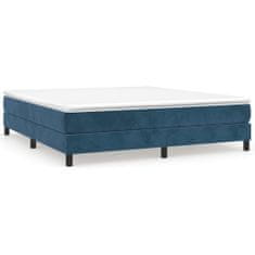 Petromila Box spring postel s matrací tmavě modrá 180x200 cm samet