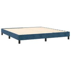 Petromila Box spring postel s matrací tmavě modrá 180x200 cm samet