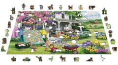 InnoVibe Wooden City Dřevěné puzzle Venkovská zahrada 2v1, 1010 dílků EKO