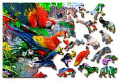 InnoVibe Wooden City Dřevěné puzzle Ostrov papoušků 2v1, 75 dílků EKO
