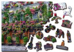 InnoVibe Wooden City Dřevěné puzzle Londýnská hospoda 2v1, 75 dílků EKO