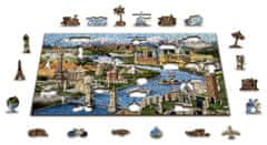 InnoVibe Wooden City Dřevěné puzzle Světové památky 2v1, 75 dílků EKO
