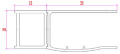 H K Rozšiřovací profil 15 mm pro sérii Melody D1, Melody D2, Melody B8 a Melody S4
